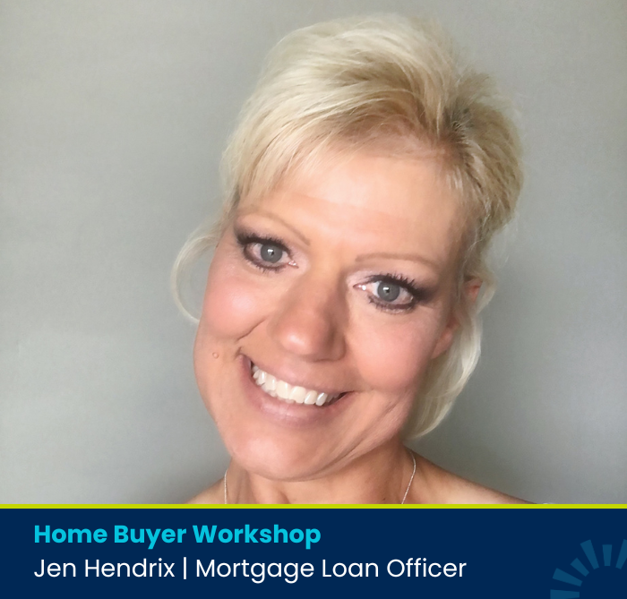 Home Buyer workshop with white woman smiling