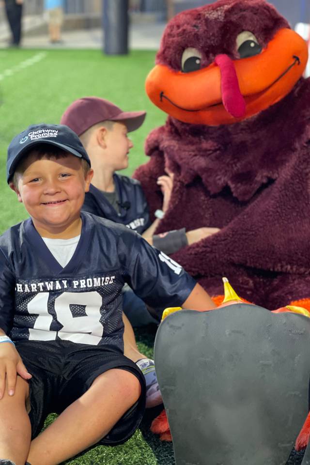 Hokie with Cameron and Foster