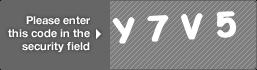 captcha code for visual authentication  letter Y number 7 letter V number 5
