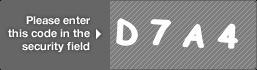 captcha code for visual authentication  letter D number 7 letter A number 4