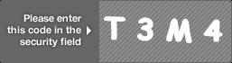captcha code for visual authentication  letter T number 3 letter M number 4