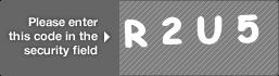 captcha code for visual authentication  letter R number 2 letter U number 5