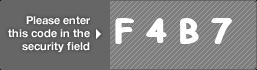 captcha code for visual authentication  letter F number 4 letter B number 7