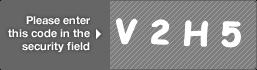 captcha code for visual authentication  letter V number 2 letter H number 5
