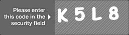 captcha code for visual authentication  letter K number 5 letter L number 8