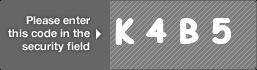captcha code for visual authentication  letter K number 4 letter B number 5