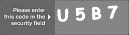 captcha code for visual authentication  letter U number 5 letter B number 7