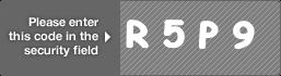 captcha code for visual authentication  letter R number 5 letter P number 9