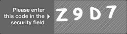 captcha code for visual authentication  letter Z number 9 letter D number 7