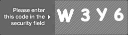 captcha code for visual authentication  letter W number 3 letter Y number 6