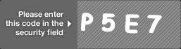 captcha code for visual authentication  letter P number 5 letter E number 7