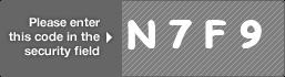 captcha code for visual authentication  letter N number 7 letter F number 9