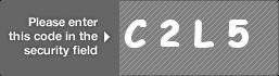 captcha code for visual authentication  letter C number 2 letter L number 5