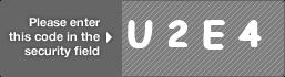 captcha code for visual authentication  letter U number 2 letter E number 4