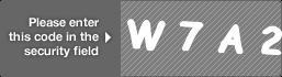 captcha code for visual authentication  letter W number 7 letter A number 2