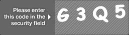 captcha code for visual authentication  letter G number 3 letter Q number 5