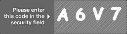 captcha code for visual authentication  letter A number 6 letter V number 7