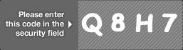 captcha code for visual authentication  letter Q number 8 letter H number 7