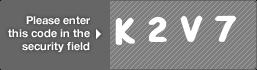 captcha code for visual authentication  letter K number 2 letter V number 7