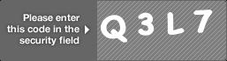 captcha code for visual authentication  letter Q number 3 letter L number 7