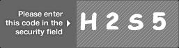 captcha code for visual authentication  letter H number 2 letter S number 5