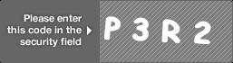captcha code for visual authentication  letter P number 3 letter R number 2