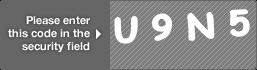 captcha code for visual authentication  letter U number 9 letter N number 5