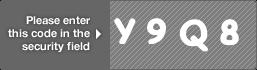 captcha code for visual authentication  letter Y number 9 letter Q number 8