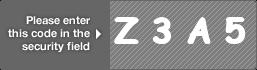 captcha code for visual authentication  letter Z number 3 letter A number 5