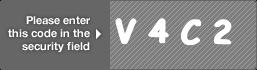 captcha code for visual authentication  letter V number 4 letter C number 2