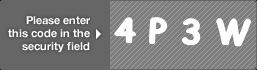 captcha code for visual authentication  number 4 letter P number 3 letter W