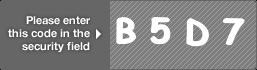 captcha code for visual authentication  letter B number 5 letter D number 7