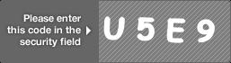 captcha code for visual authentication  letter U number 5 letter E number 9