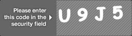 captcha code for visual authentication  letter U number 9 letter J number 5