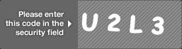 captcha code for visual authentication  letter U number 2 letter L number 3