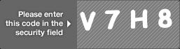 captcha code for visual authentication  letter V number 7 letter H number 8