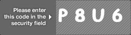captcha code for visual authentication  letter P number 8 letter U number 6