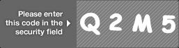 captcha code for visual authentication  letter Q number 2 letter M number 5