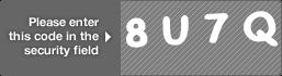 captcha code for visual authentication  number 8 letter U number 7 letter Q