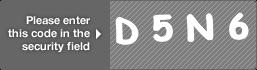captcha code for visual authentication  letter D number 5 letter N number 6