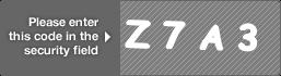 captcha code for visual authentication  letter Z number 7 letter A number 3