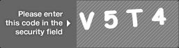 captcha code for visual authentication  letter V number 5 letter T number 4