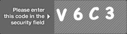 captcha code for visual authentication  letter V number 6 letter C number 3